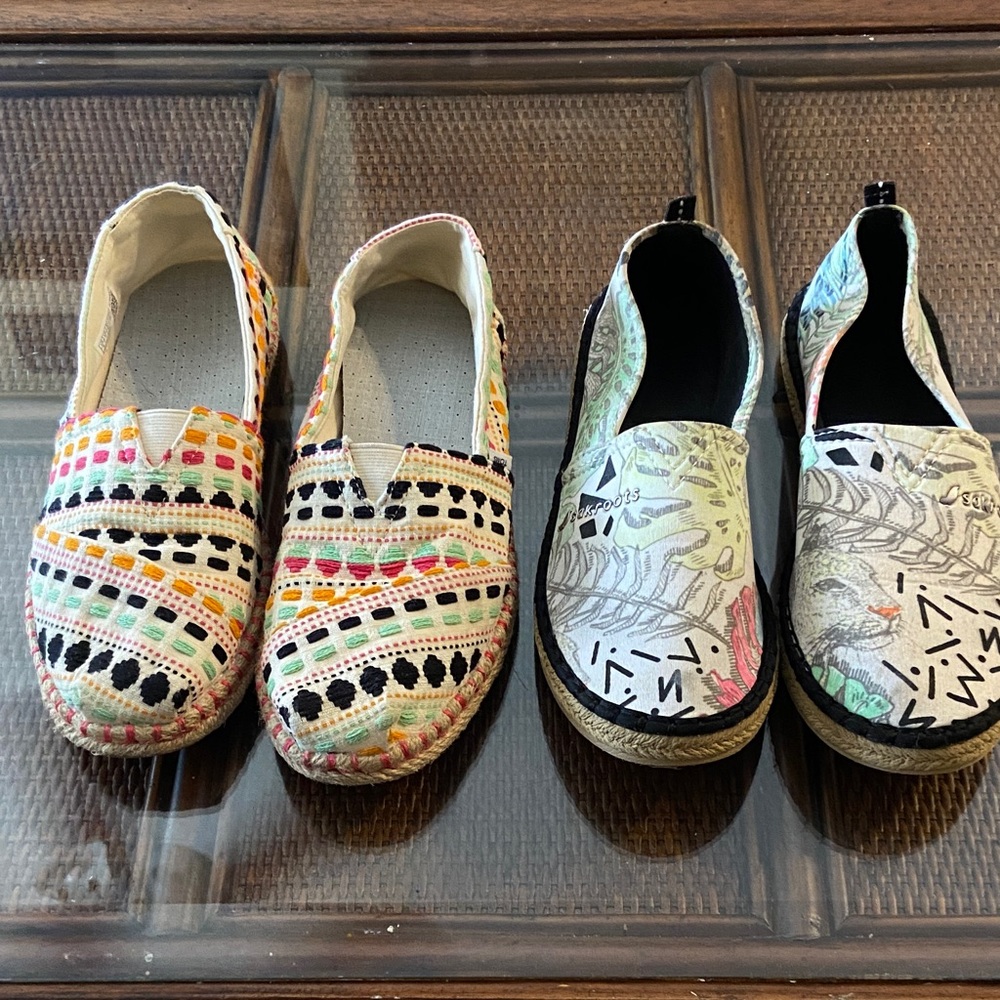 Toms , Sak roots Multicolor Patterned Flats